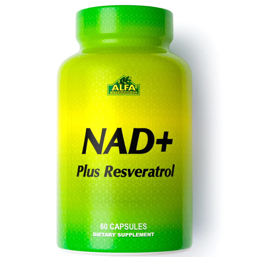 Alfa, NAD+ Plus Resveratrol 60 Capsules
