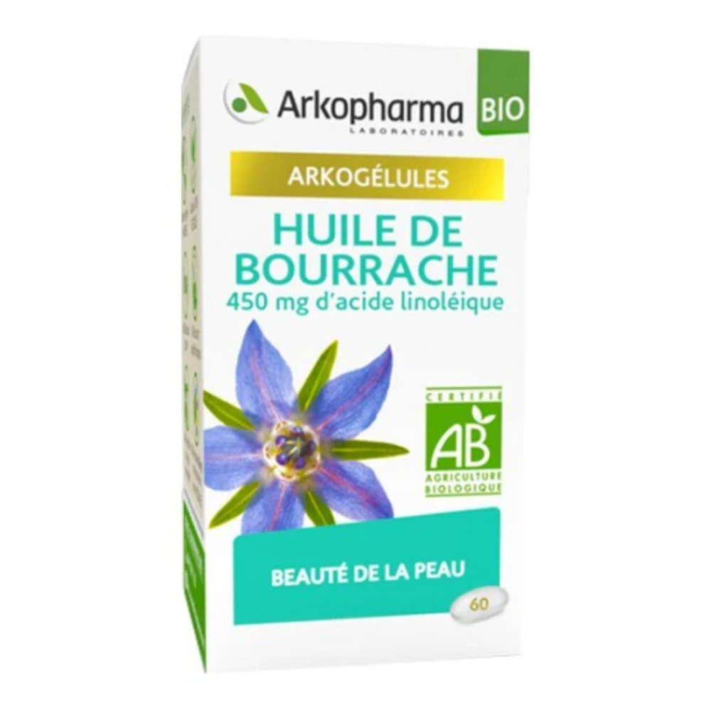 Arkopharma, Arkogélules BIO Huile de Bourrache 60 Caps