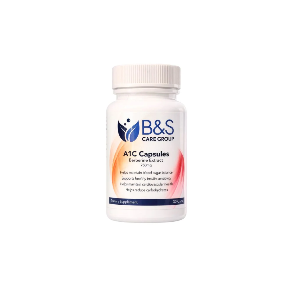 B&S, A1C Berberine 30 Caps 750 Mg