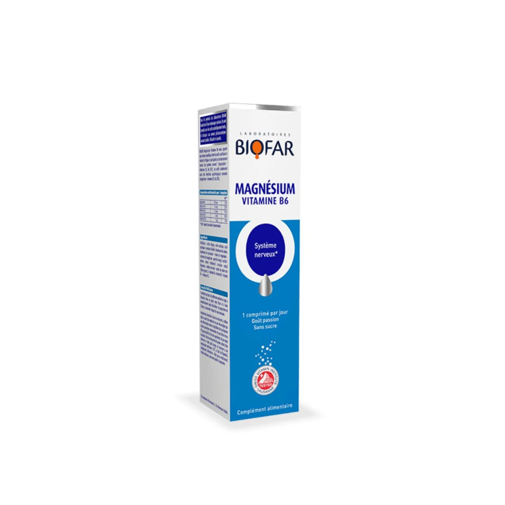 Biofar, Effervescent Magnesium Vitamin B6 20 Tablets