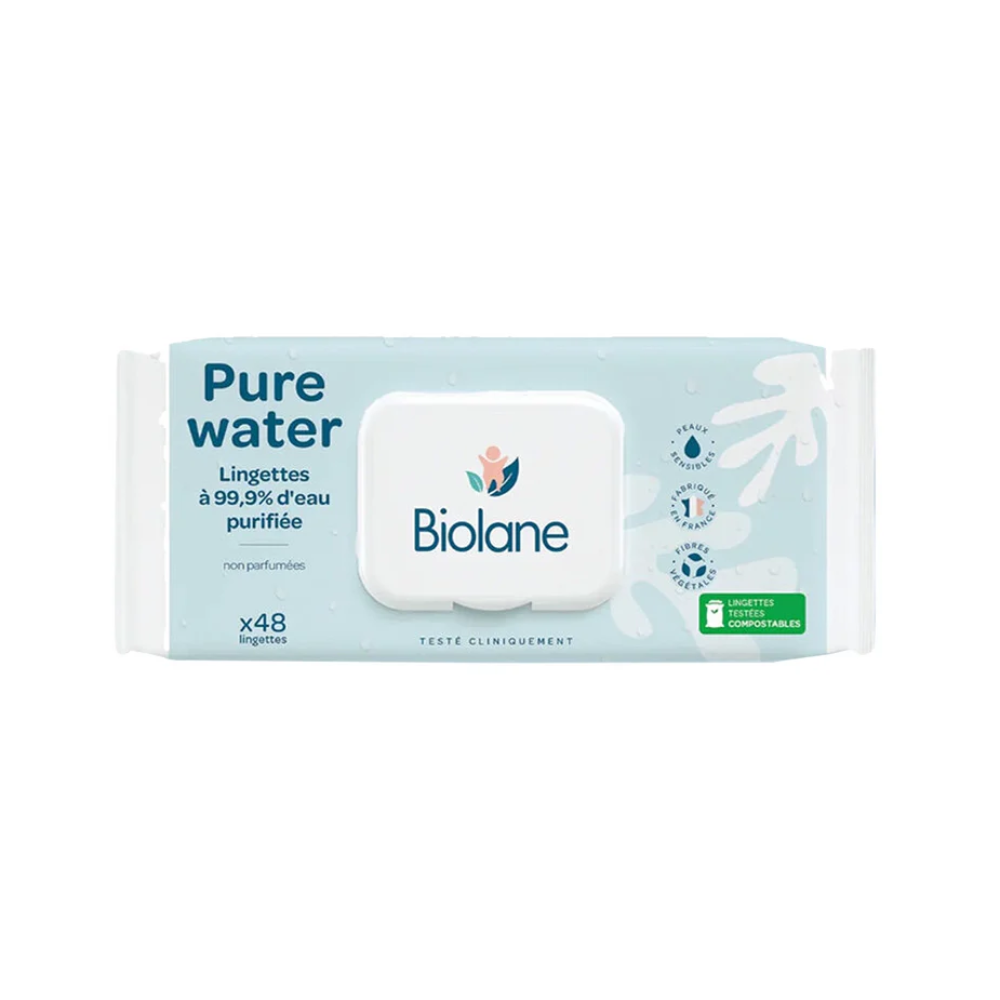 Biolane, Pure Water Wipes - x48 Wipes