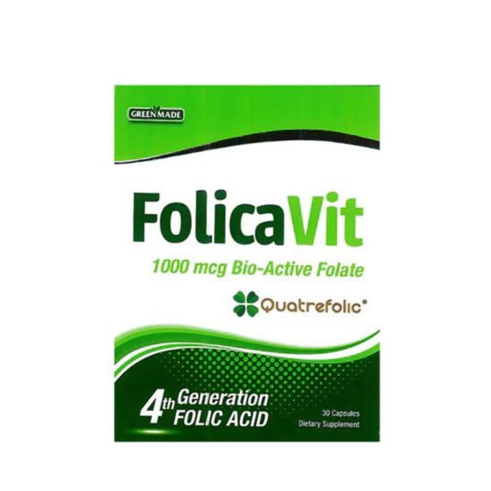 Green Made, FolicaVit 1000 mcg 30 Capsules