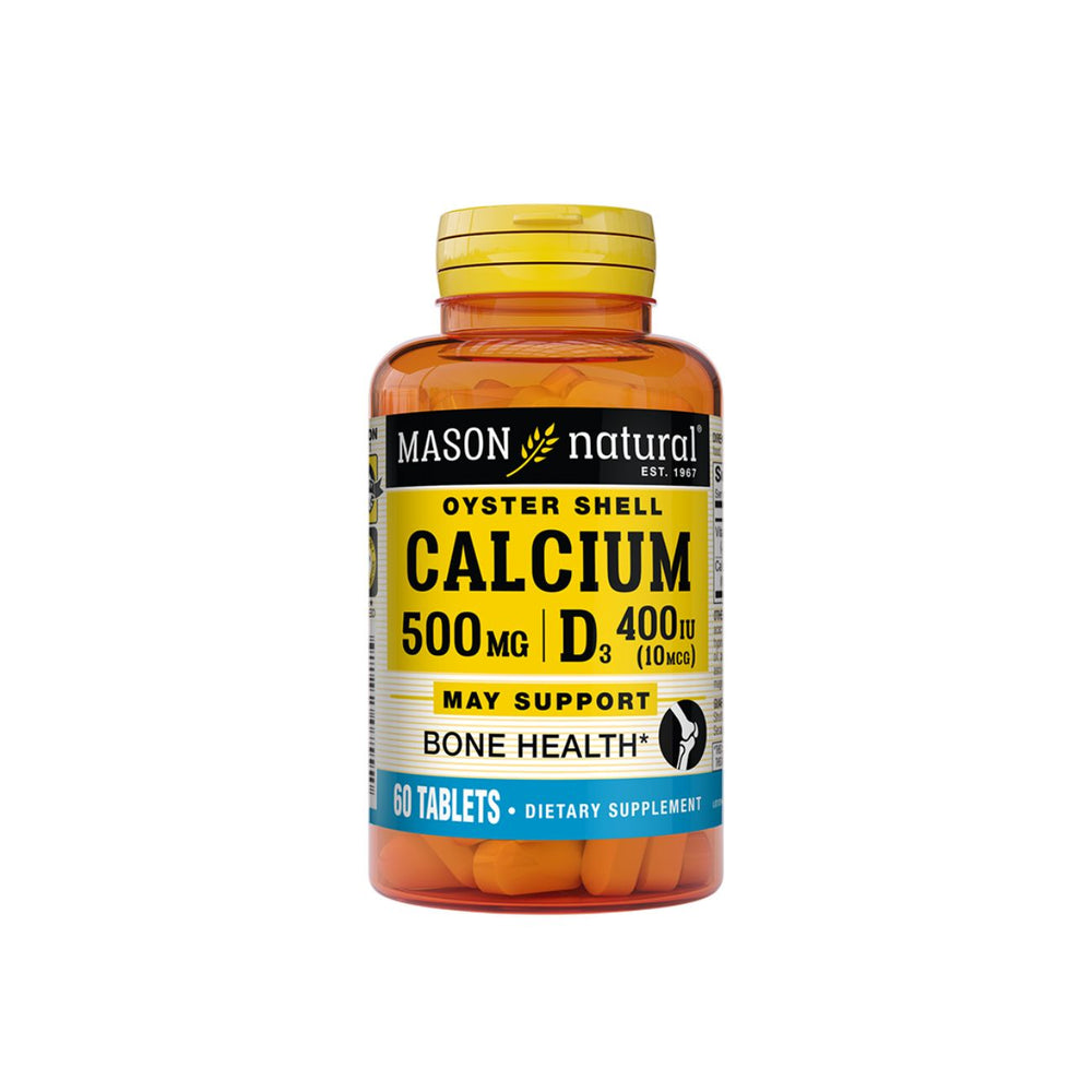 Mason, Calcium 500 mg Oyster Shell with Vitamin D3 60 Tablets