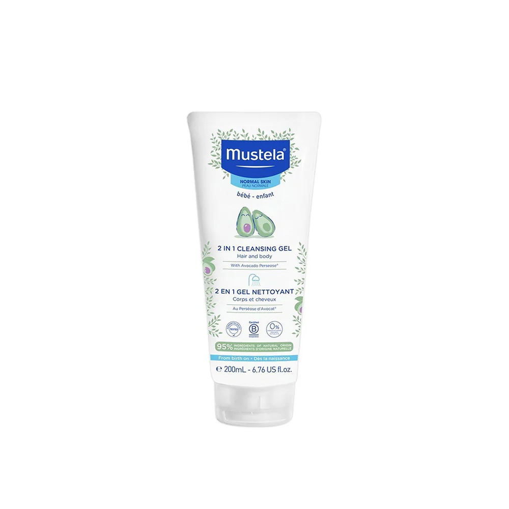 Mustela, 2 in 1 Cleansing Gel 200 ml