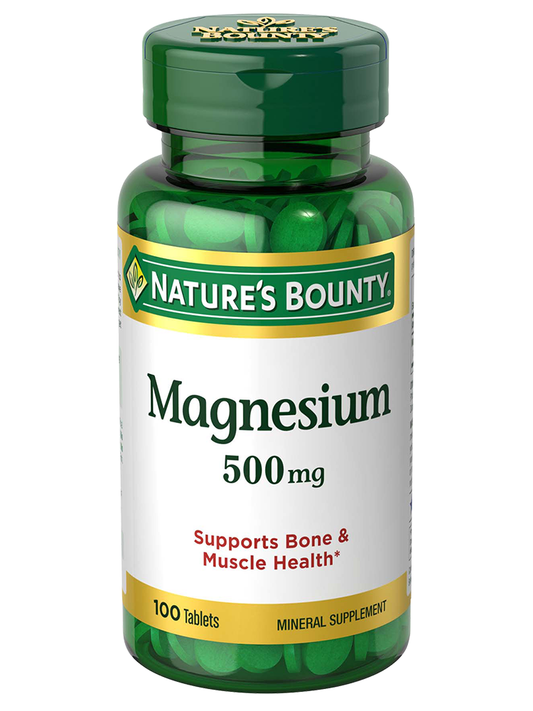 Nature's Bounty, High Potency Magnesium 500 mg 100 Coated Tablets