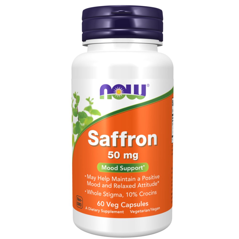 Now, Saffron 50 mg 60 Veg Capsules