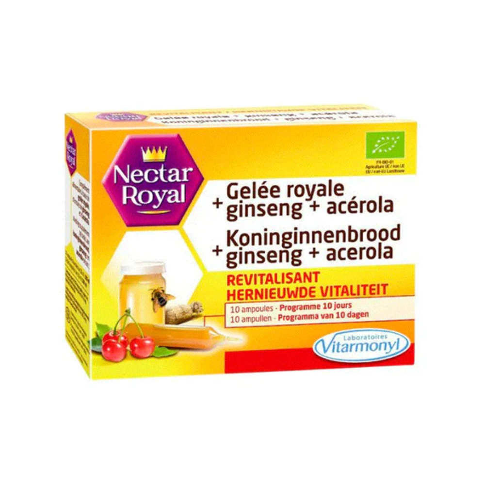 Vitarmonyl, Gelée royale+ Ginseng+ Acérola 10 Ampoules