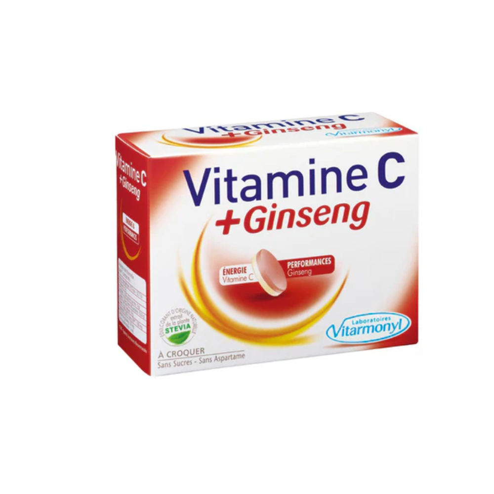 Vitarmonyl, Vitamine C 500+ Ginseng 24 Chewable Tablets