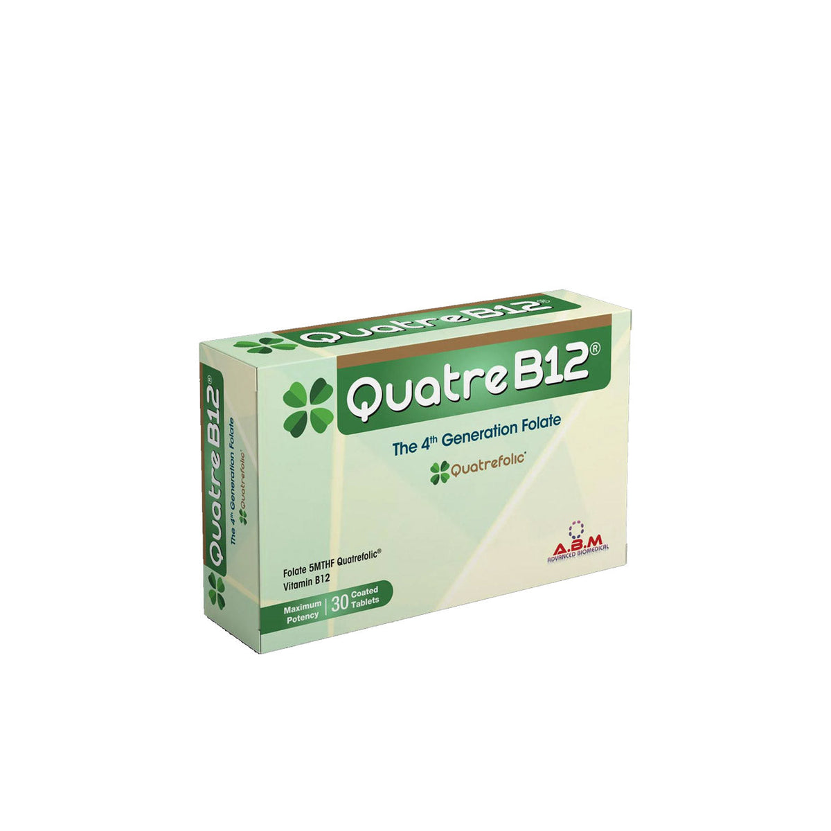 A.B.M, Quatre B12 30 Coated Tablets