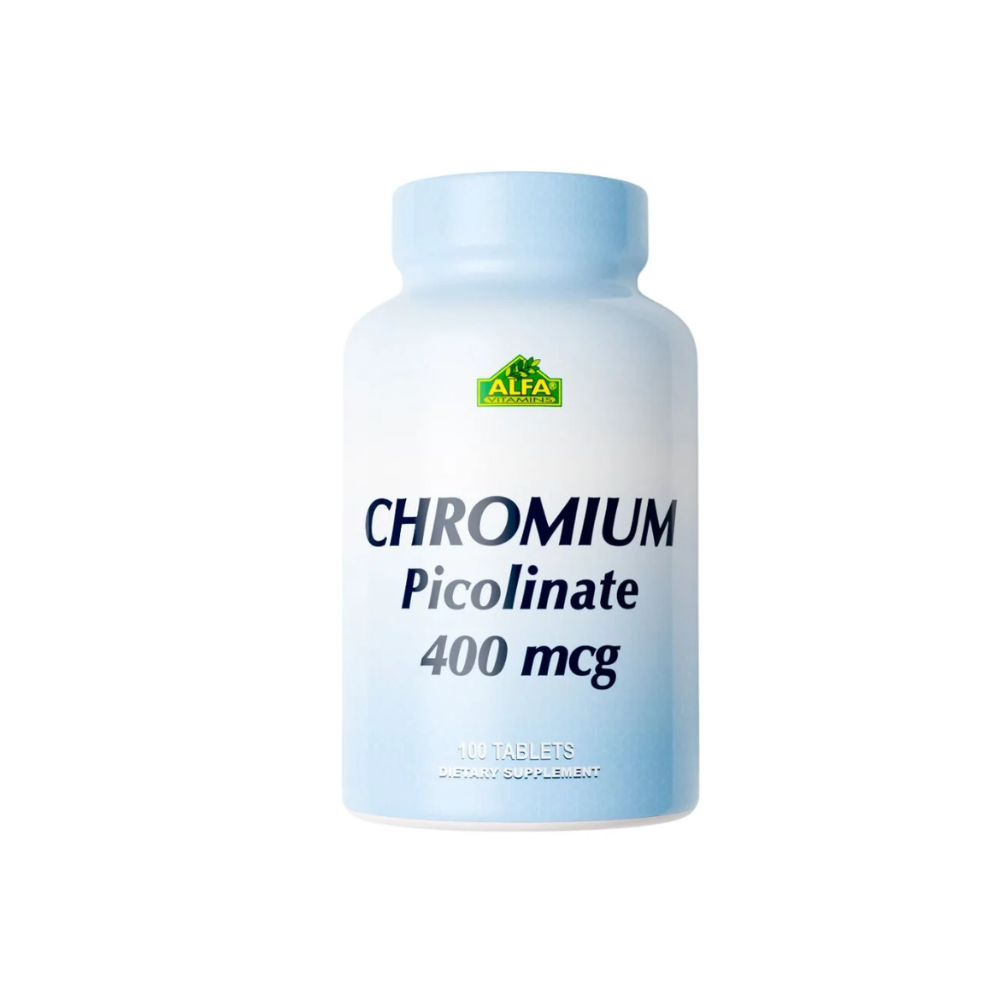 Alfa, Chromium Picolinate 400mcg 100 Tablets
