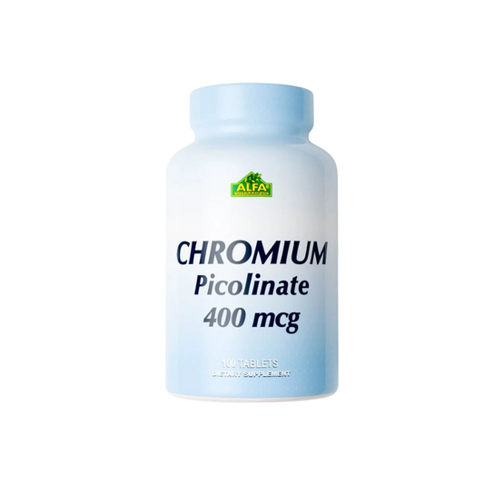 Alfa, Chromium Picolinate 400mcg 100 Tablets