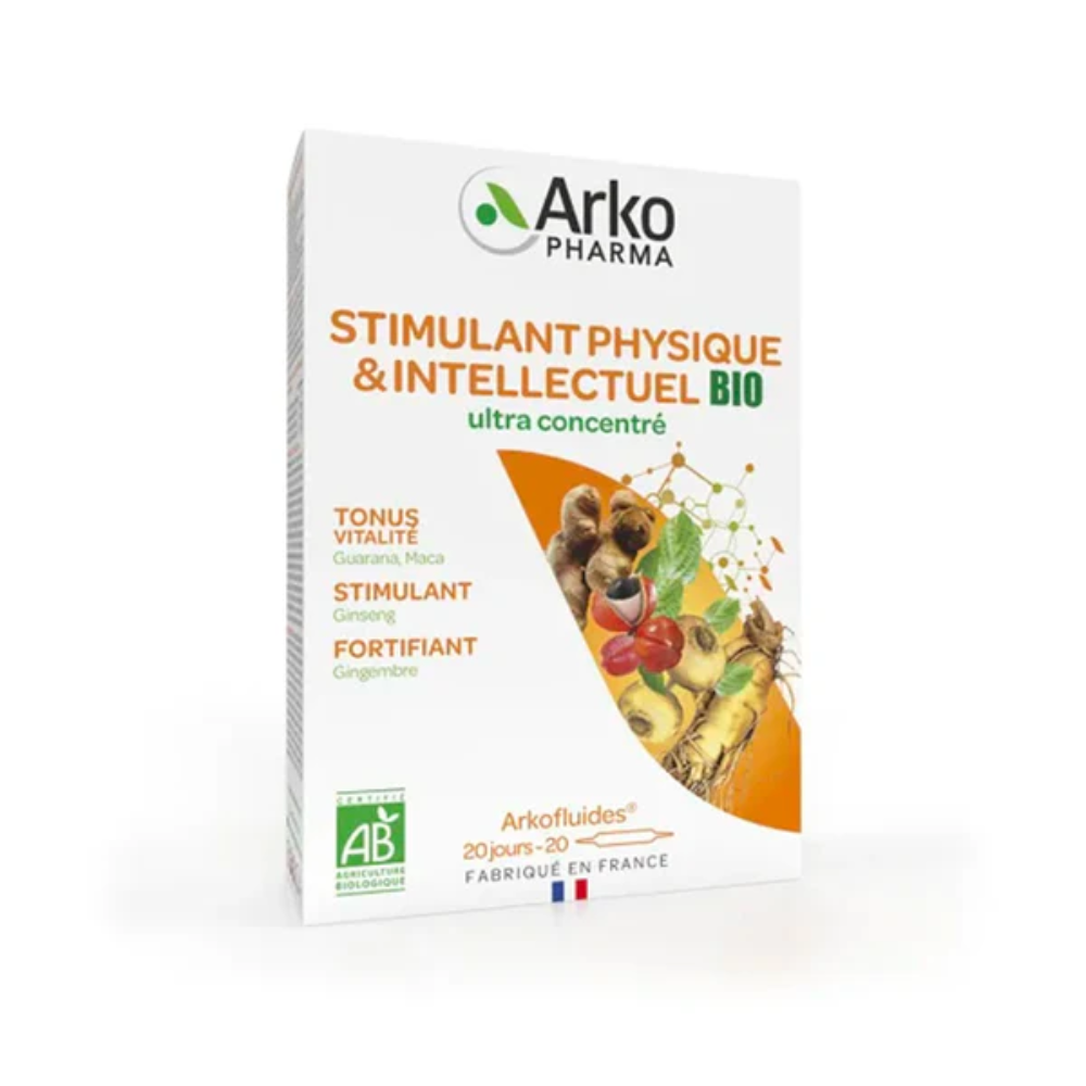 Arkopharma, Physical and Intellectual Stimulant 20 Vials