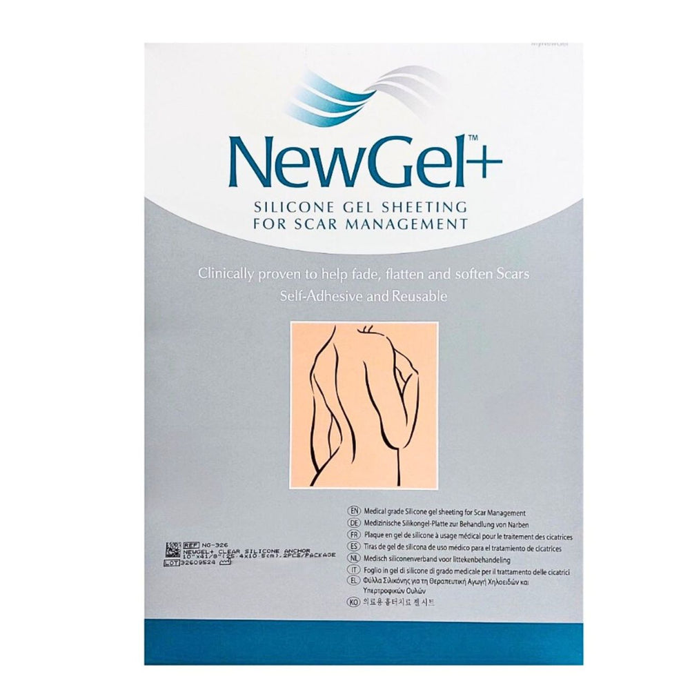 Broadmed, NewGel+ Breast Anchor Silicone Sheets 25.4x10.5CM 2 Pcs