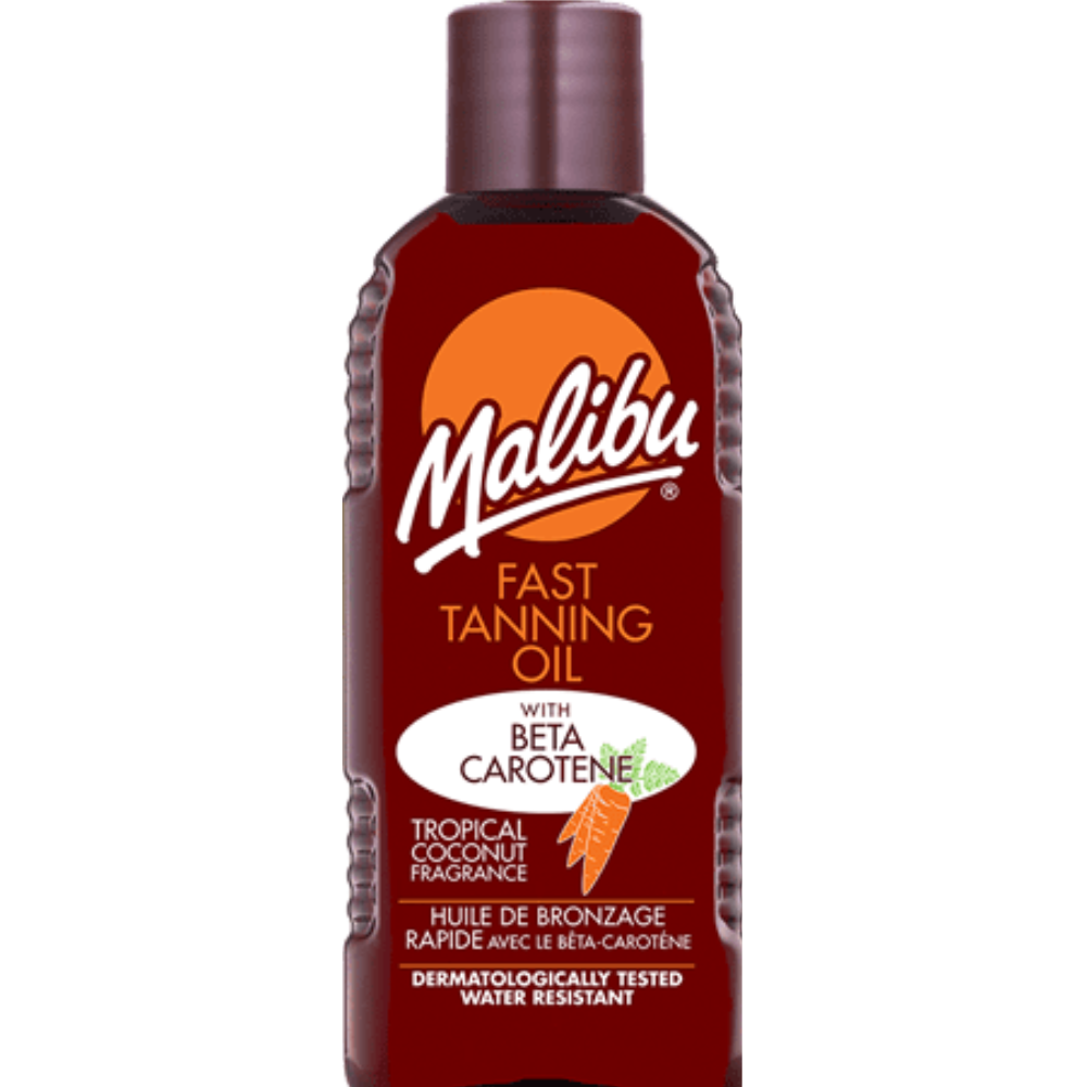 Malibu, Fast Tanning Oil With Beta Carotene