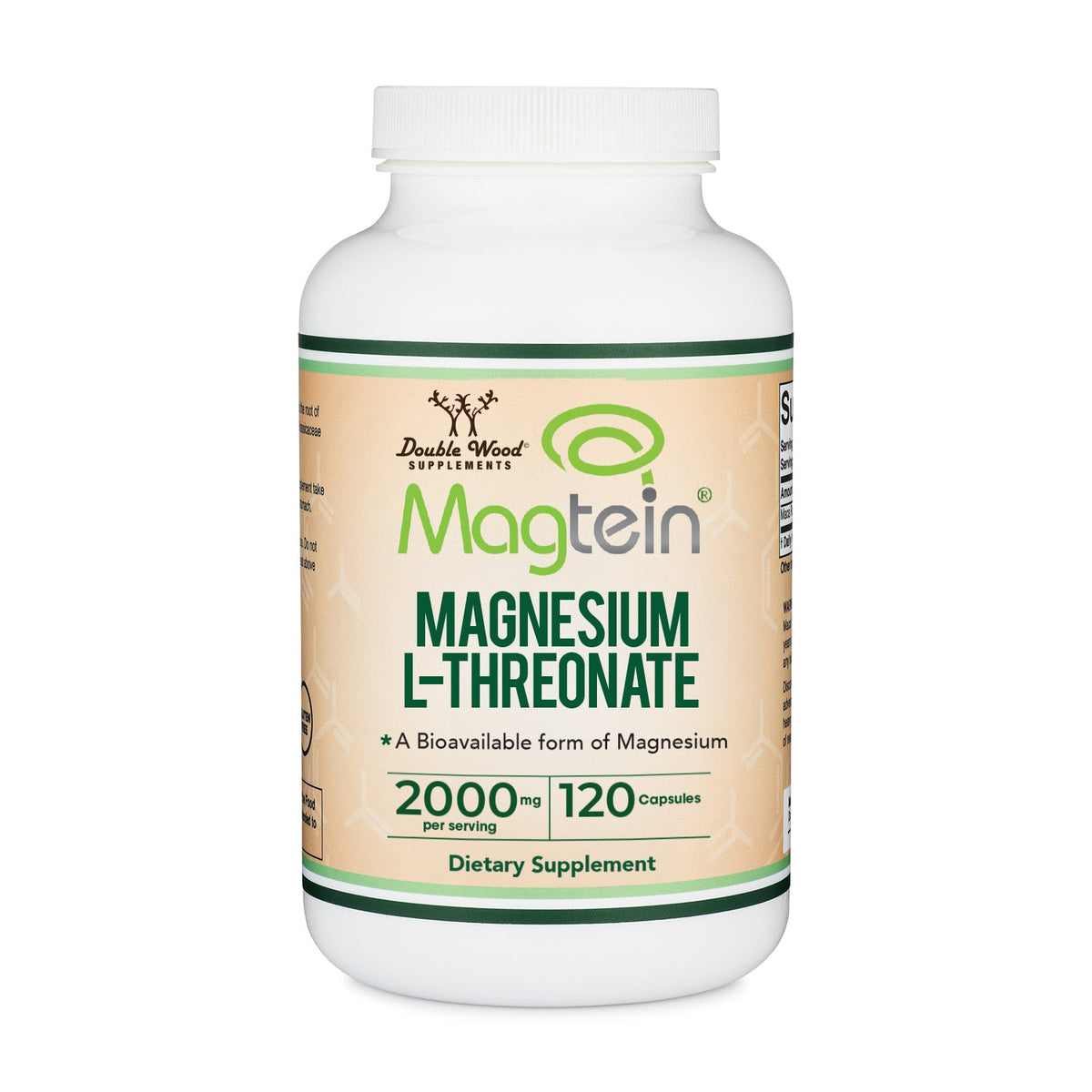 Double Wood, Magnesium L-Threonate (Magtein) 2000mg 120 Capsules