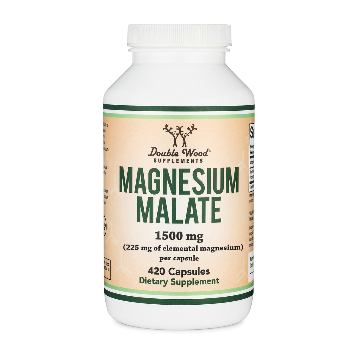 Double Wood, Magnesium Malate 1500mg 420 Capsules