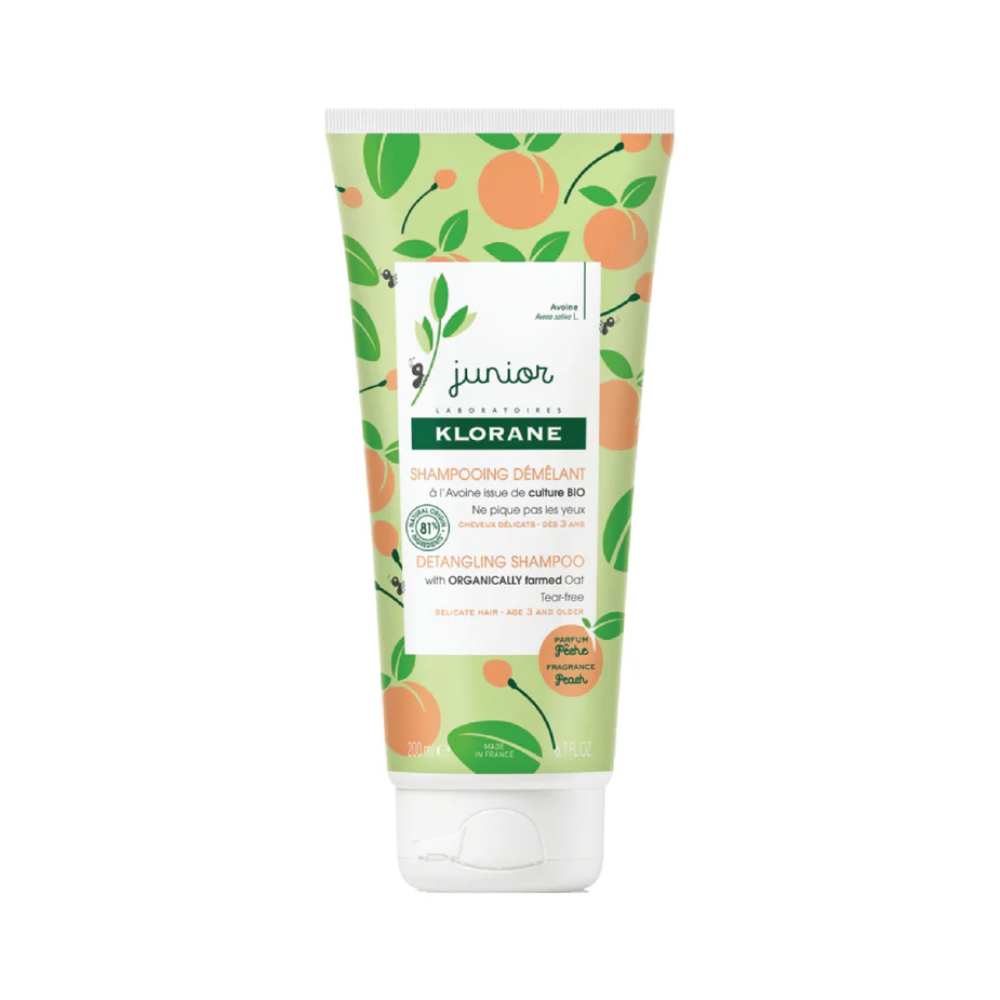 Klorane, Junior Detangling Shampoo with Peach Fragrance 200 ML
