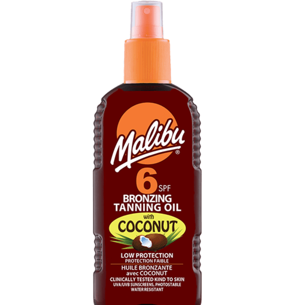 Malibu, Bronzing Tanning Oil with Coconut SPF 6 