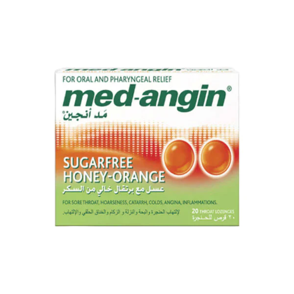 Med-Angin, Honey Orange Sugar free 20 Lozenges
