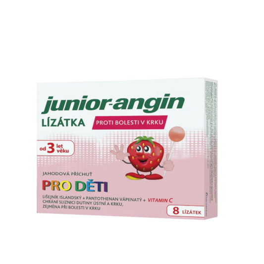 Med-Angin Junior-Angin Lollies for Children - 8 Lollies
