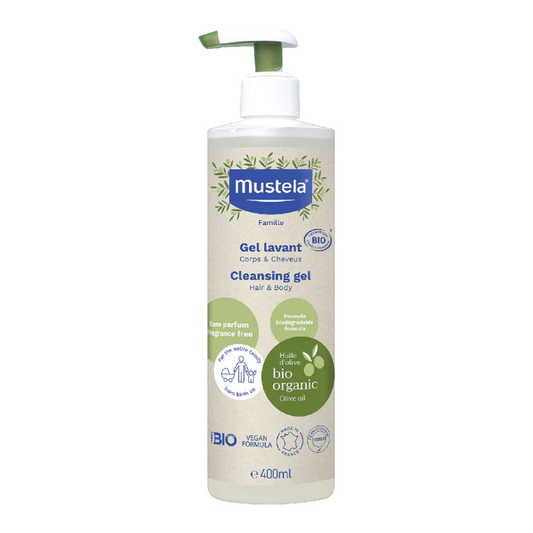 Mustela, Certified Organic Cleansing Gel Body & Hair 400 ML