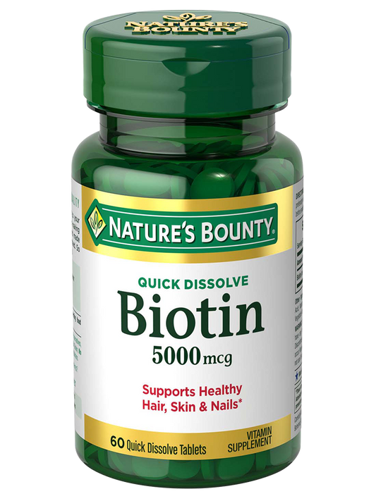 Nature's Bounty, Biotin 5,000 mcg 60 Quick Dissolve Tablets