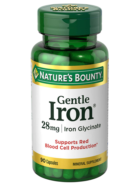 Nature's Bounty, Gentle Iron 28 mg 90 Capsules