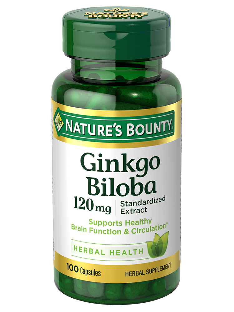 Nature's Bounty, Ginkgo Biloba 120 mg 100 Capsules