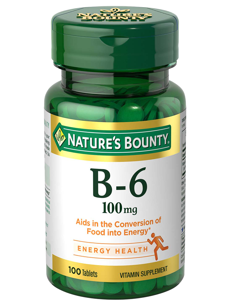 Nature's Bounty, Vitamin B-6 100 mg 100 Tablets