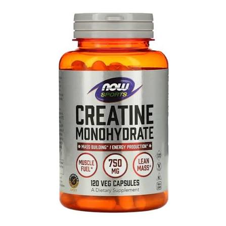 Now, Creatine Monohydrate 750 mg 120 Veg Caps
