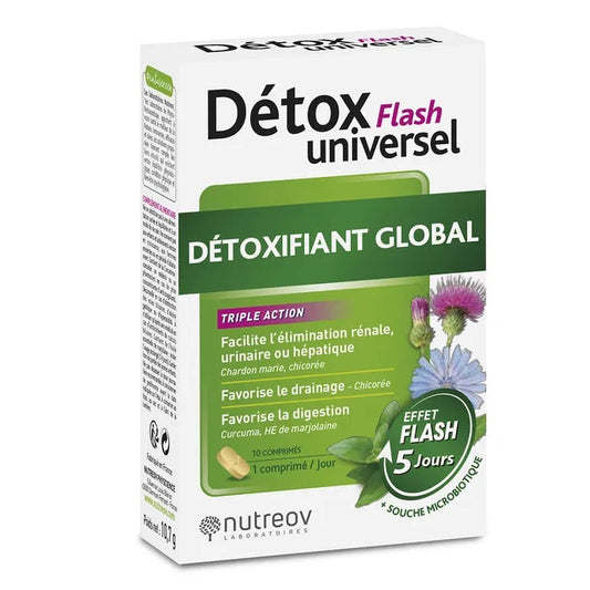 Nutreov, Universal Detox Flash 5J Triple Action 10 Tablets