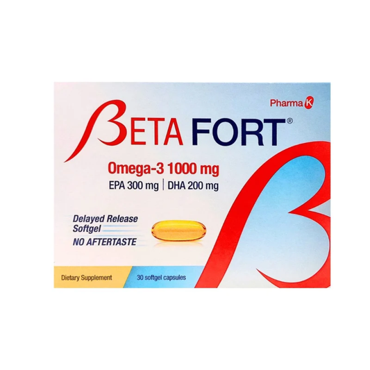 Pharma K, Beta Fort Omega-3 1000 mg 30 Softgels