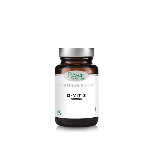 Power Of Nature, Platinum Range D-Vit3 5000 IU 60 Tablets