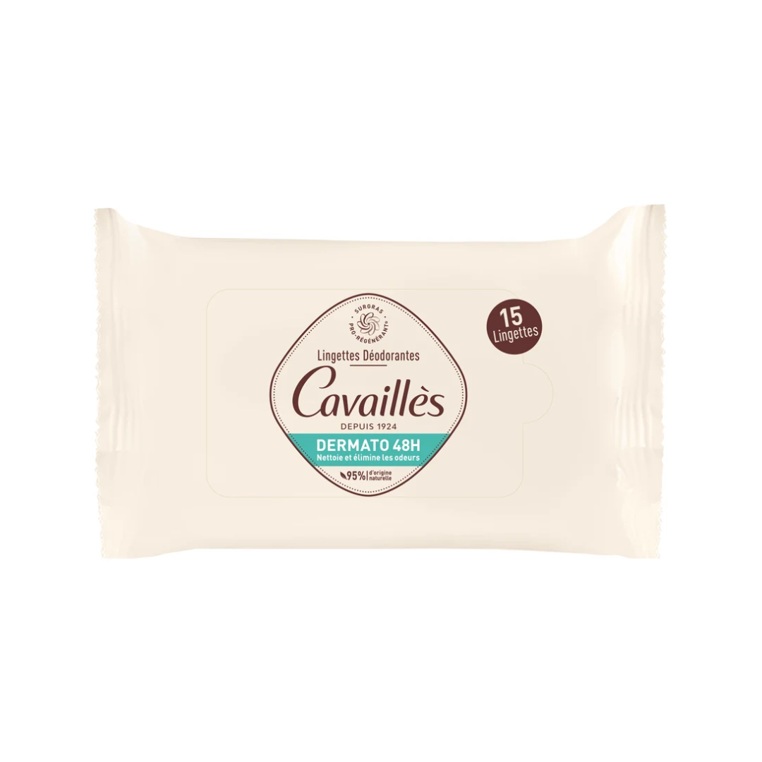 Roge Cavailles, Dermato Deodorant Wipes 48H 15 Wipes