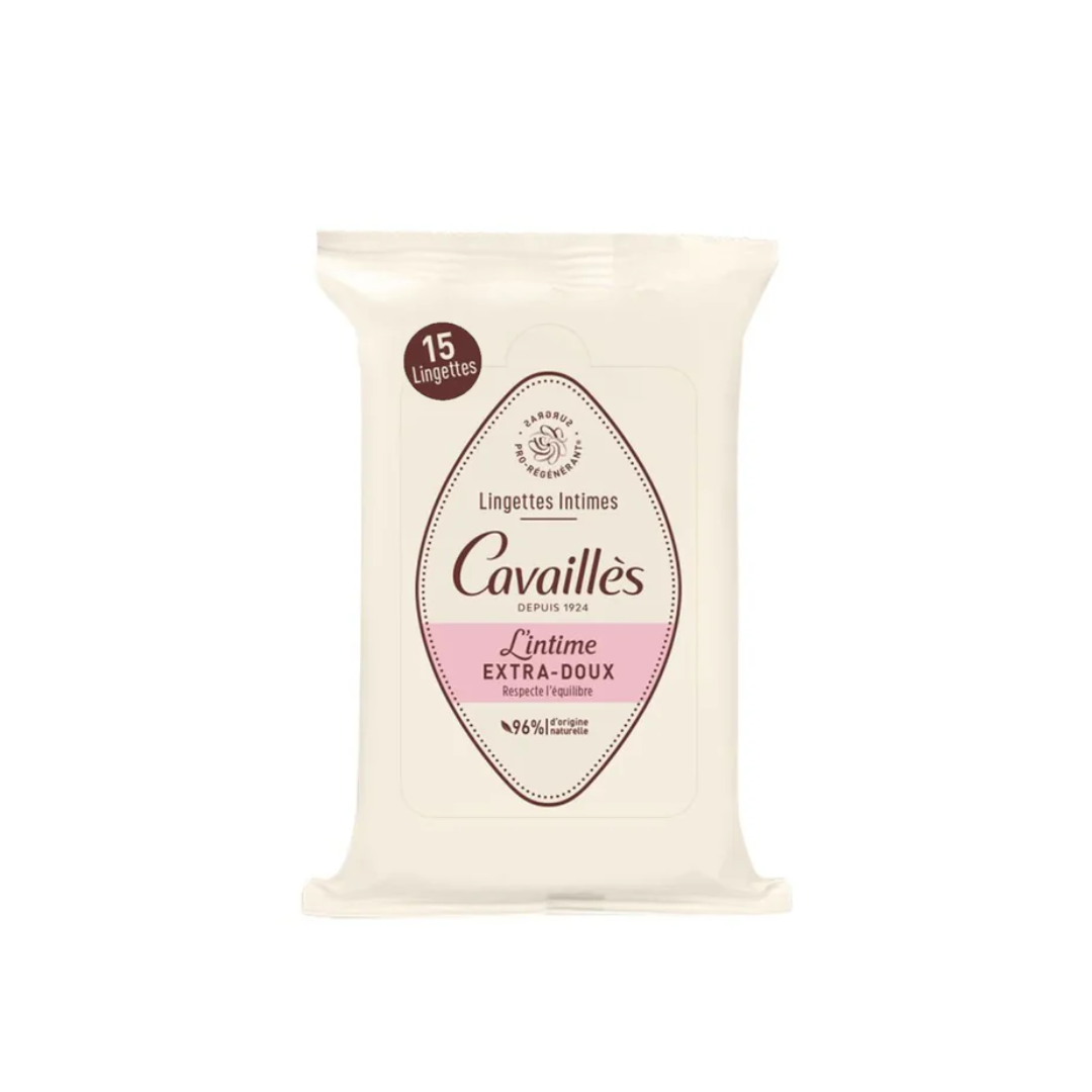Roge Cavailles, Extra-Soft Intimate Hygiene Wipes - 15 Wipes