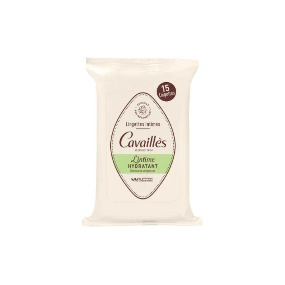 Roge Cavailles, Moisturizing Intimate Wipes - 15 Wipes