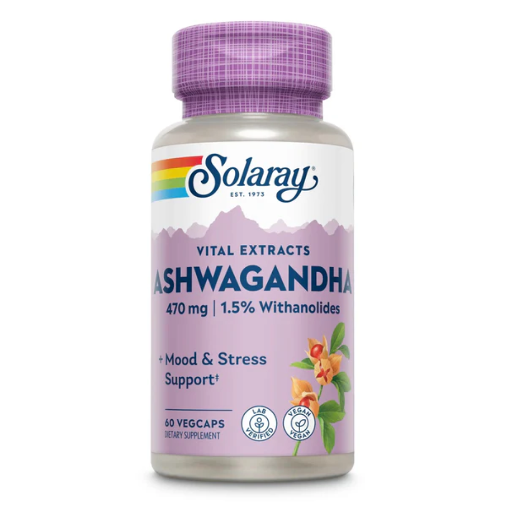 Solaray, Ashwagandha Extract 470 mg, 60 VegCaps