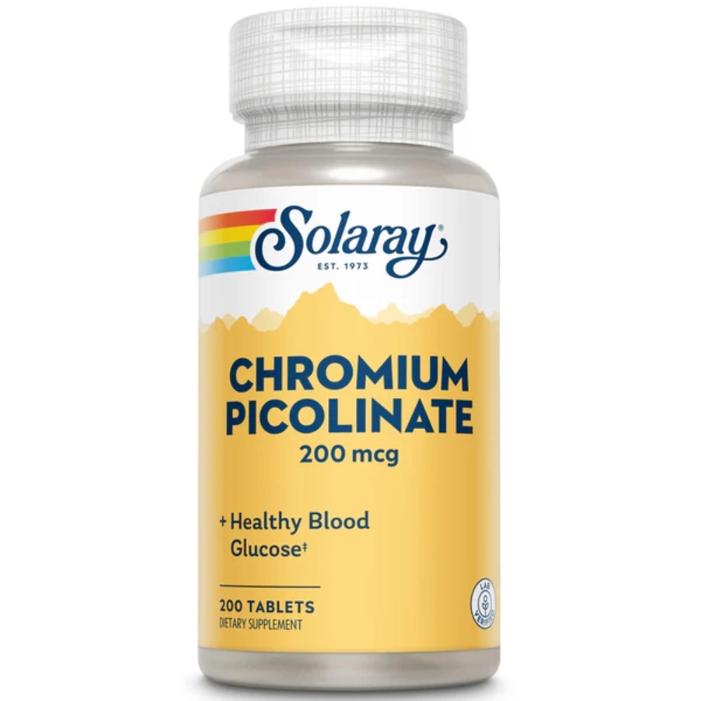 Solaray, Chromium Picolinate 200 mcg – 200 Tabs
