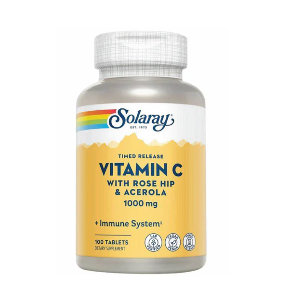 Solaray, Vitamin C with Rose Hips & Acerola 1,000 Mg - 100 Vegcaps