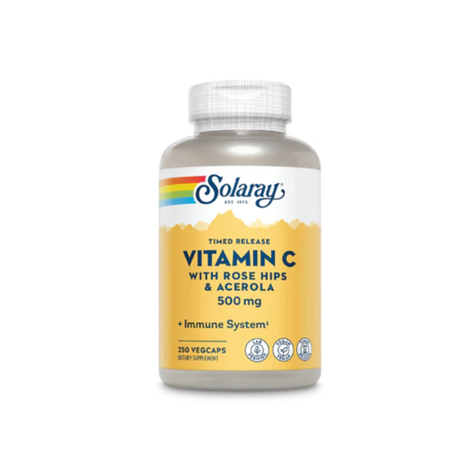 Solaray, Vitamin C with Rose Hips & Acerola 500mg 100 Caps