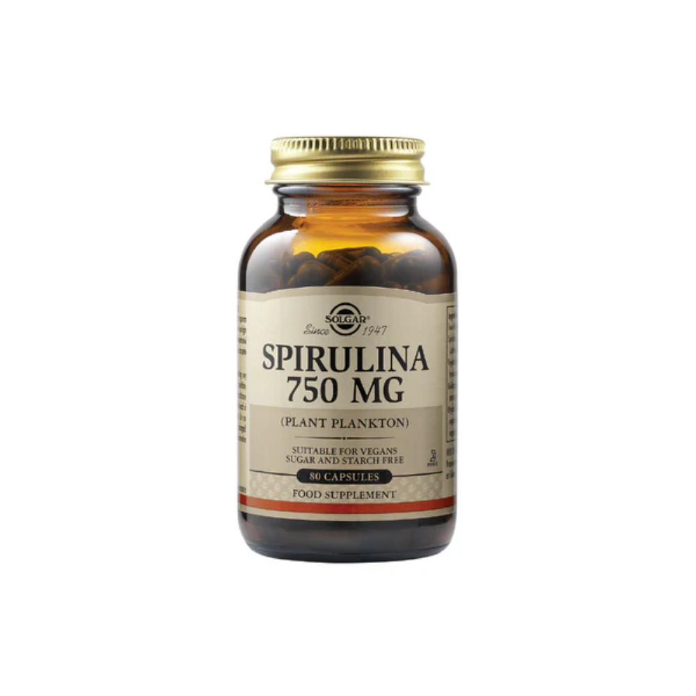 Solgar, Spirulina 750 MG 80 Vegetable Caps
