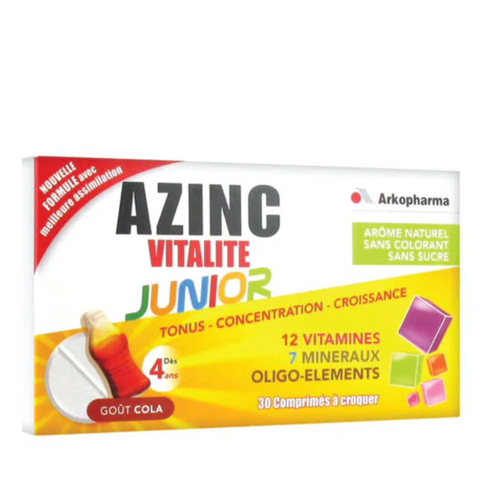 Arkopharma, Azinc Vitality Junior - 30 Chewable Tabs