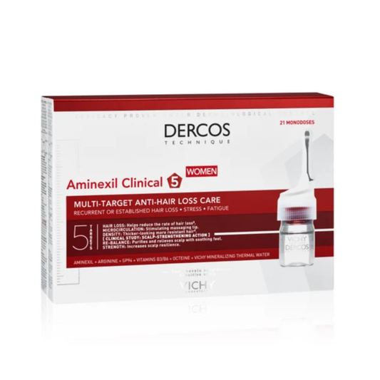 Vichy, Dercos Aminexil Clinical 5 Anti-Hair Fall Treatment for Women x21 Doses 6ml1