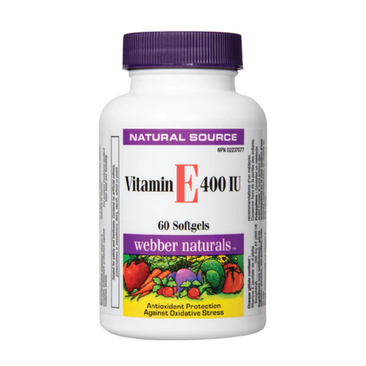 Webber Naturals, Vitamin E-400 60 Softgels